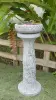 Product image 3 of the product “Rinjani - pedestal, tapered, with lotus motif, Ø 30cm, 71cm H | cast stone ”